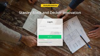Stanley Black and Decker Innovation: Login
