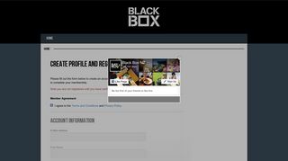 Member Registration - Black Box - Member Login