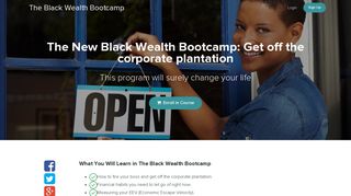 The New Black Wealth Bootcamp: Get off the corporate plantation