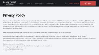 Privacy Policy - Black Desert Online