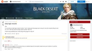 Daily login rewards : blackdesertonline - Reddit