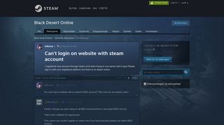 Can't login on website with steam account :: Black Desert Online ...