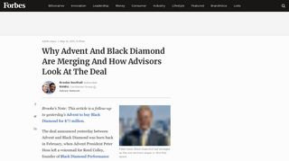 Why Advent And Black Diamond Are Merging And How Advisors Look ...