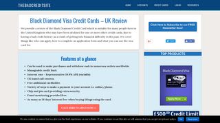 Black Diamond Credit Card - Apply for a Visa with Bad Credit!