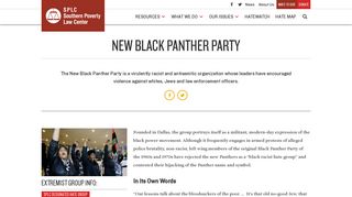 New Black Panther Party - Southern Poverty Law Center