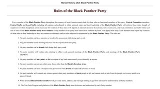 Rules of the Black Panther Party - Marxists Internet Archive
