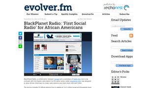 BlackPlanet Radio: 'First Social Radio' for African Americans | Evolver.fm