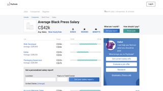 Average Black Press Salary - PayScale