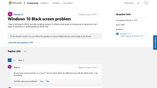 Windows 10 Black screen problem - Microsoft Community