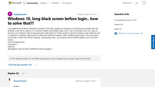 Windows 10, long black screen before login.. how to solve ...