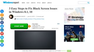 3 Easy Steps to Fix Black Screen Issues in Windows 8.1, 10