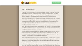 Black senior dating - SoulSingles.com