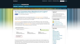 Do Your Coworkers Have Blackbaud.com Logins? - Blogs