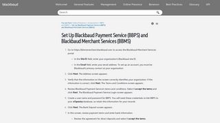 Set Up Blackbaud Payment Service (BBPS)