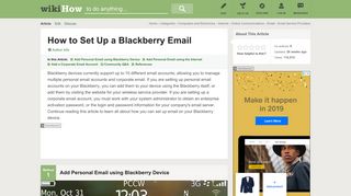 3 Ways to Set Up a Blackberry Email - wikiHow