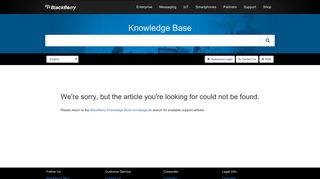 Unable to access the BlackBerry Administration Service (BAS) web ...
