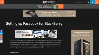 Setting up Facebook for BlackBerry | CrackBerry.com