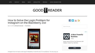 How to Solve the Login Problem for Instagram on the Blackberry Z10
