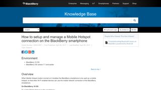 How to setup and manage a Mobile Hotspot connection on the ...