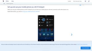 BlackBerry Z10 - Set up and use your mobile phone as a Wi-Fi hotspot ...