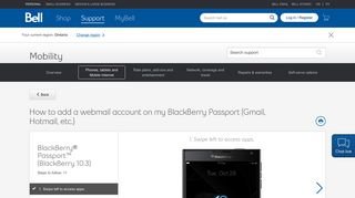 How to add a webmail account on my BlackBerry Passport (Gmail ...