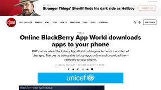 Online BlackBerry App World downloads apps to your phone - CNET