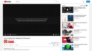 How To Reset Your Blackberry ID Password - YouTube