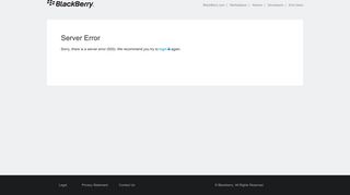 BlackBerry Online Account - Login
