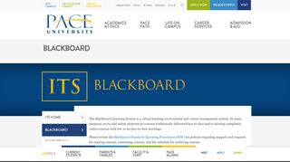 ITS | Teaching and Learning | Blackboard | PACE UNIVERSITY
