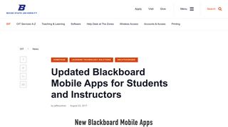 Updated Blackboard Mobile Apps for Students and Instructors - OIT