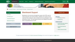 Blackboard Support – Community College of Rhode Island