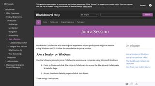 Join a Session | Blackboard Help