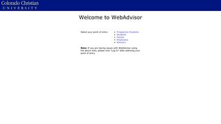 Colorado Christian University - WebAdvisor