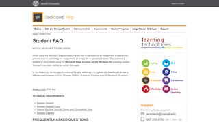 Student FAQ | Blackboard Help