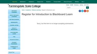 Register for Blackboard Learn - Farmingdale State College