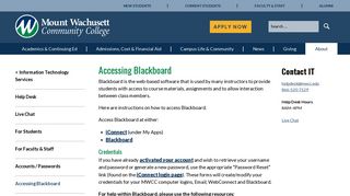 Accessing Blackboard — Mount Wachusett Community College
