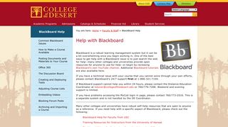 Blackboard Help - College of the Desert