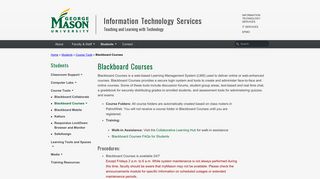 Blackboard Courses - George Mason University