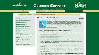 Blackboard Mobile Learn App - George Mason University