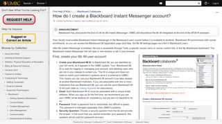 How do I create a Blackboard Instant Messenger account? - Find Help ...