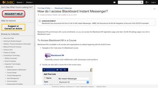 How do I access Blackboard Instant Messenger? - Find Help (FAQs ...