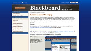 Blackboard Instant Messaging - UTA