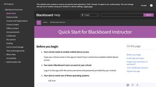 Quick Start for Blackboard Instructor | Blackboard Help