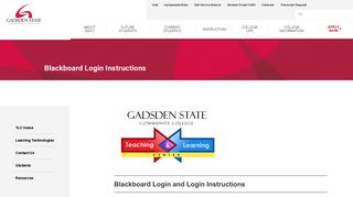 Blackboard Login Instructions | Gadsden State Community College