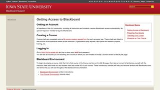 Getting Access to Blackboard - Blackboard Support - Iowa State ...