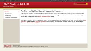 Blackboard Support - Iowa State University