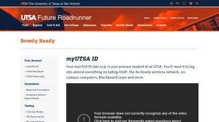 myUTSA ID | Future Roadrunner