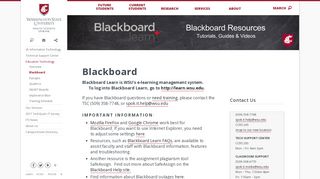 Blackboard | Information Technology | Washington State University