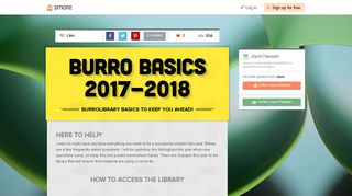 Burro Basics 2017-2018 | Smore Newsletters for Education