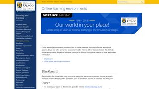 Blackboard and other online learning systems ... - University of Otago